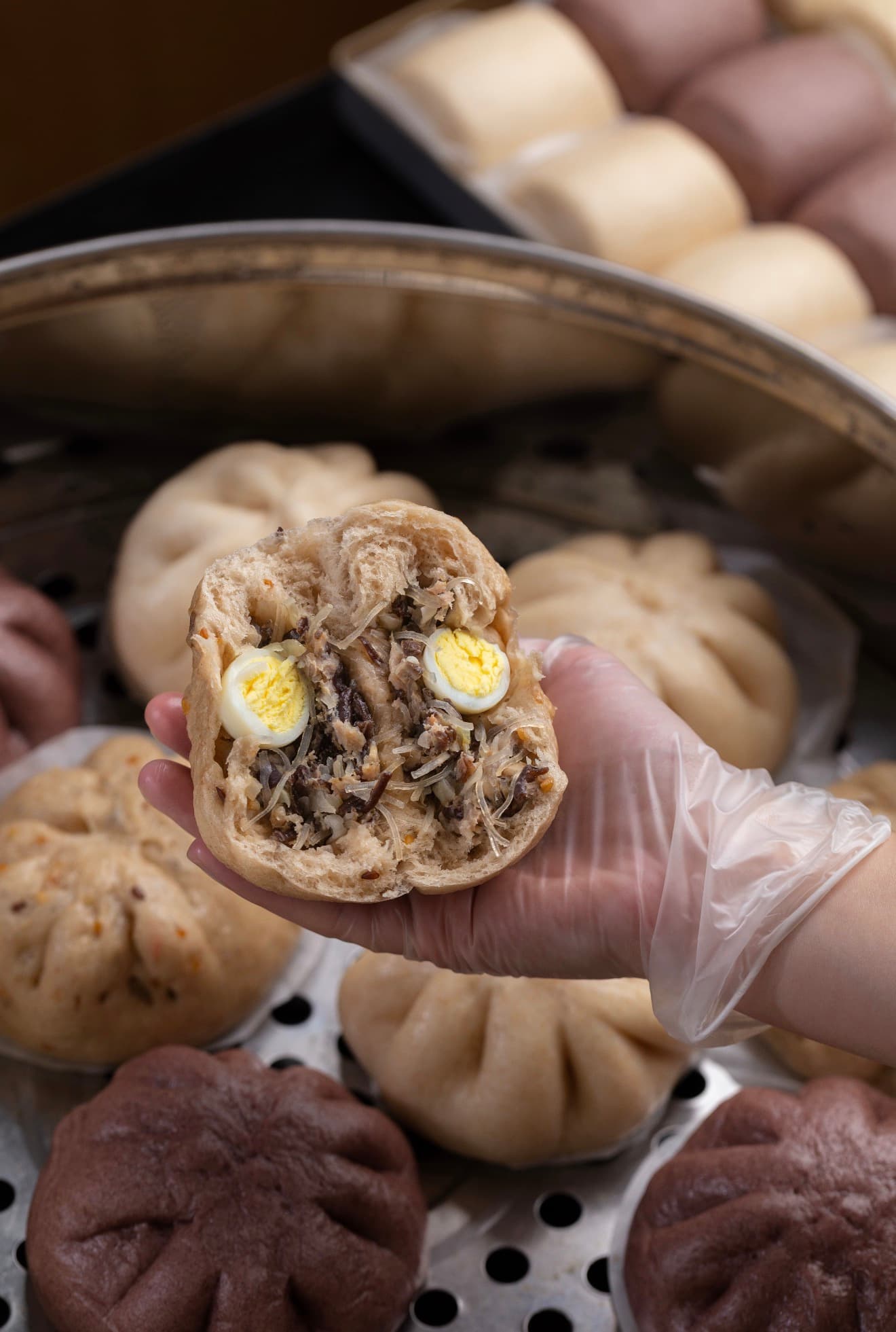 Close-up handmade bao from uglybao